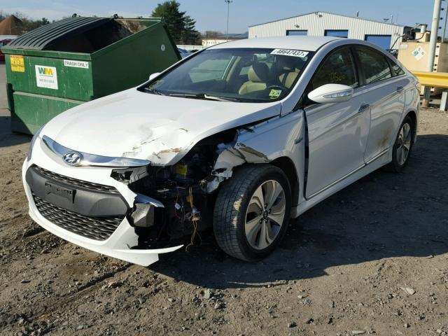 KMHEC4A47DA092418 - 2013 HYUNDAI SONATA HYB WHITE photo 2