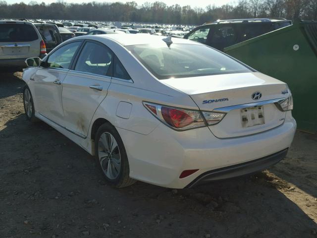 KMHEC4A47DA092418 - 2013 HYUNDAI SONATA HYB WHITE photo 3