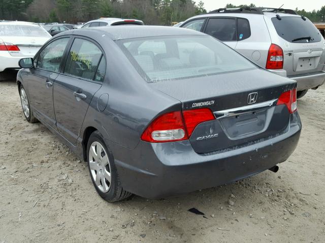 2HGFA16569H318733 - 2009 HONDA CIVIC LX CHARCOAL photo 3