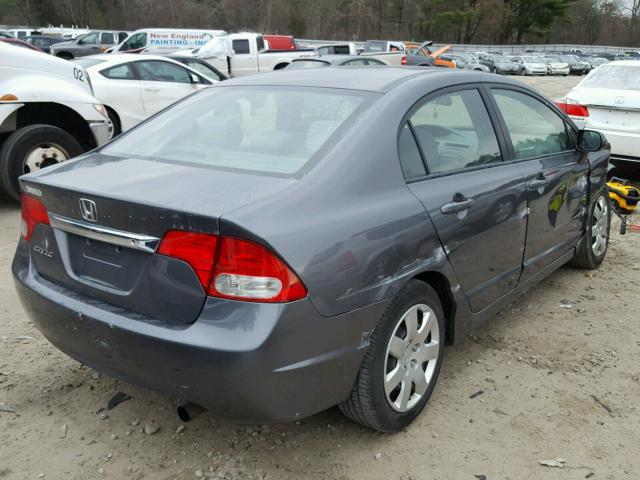 2HGFA16569H318733 - 2009 HONDA CIVIC LX CHARCOAL photo 4