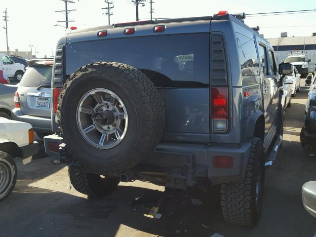 5GRGN23U45H126945 - 2005 HUMMER H2 BLUE photo 4