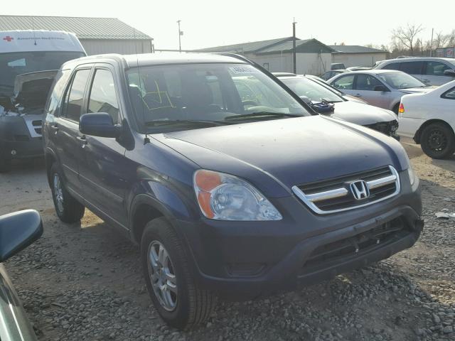 JHLRD78892C053153 - 2002 HONDA CR-V EX BLUE photo 1