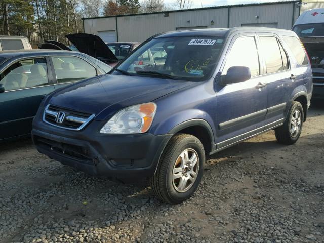 JHLRD78892C053153 - 2002 HONDA CR-V EX BLUE photo 2