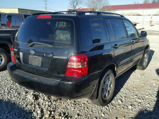 JTEGF21A120064885 - 2002 TOYOTA HIGHLANDER BLACK photo 4