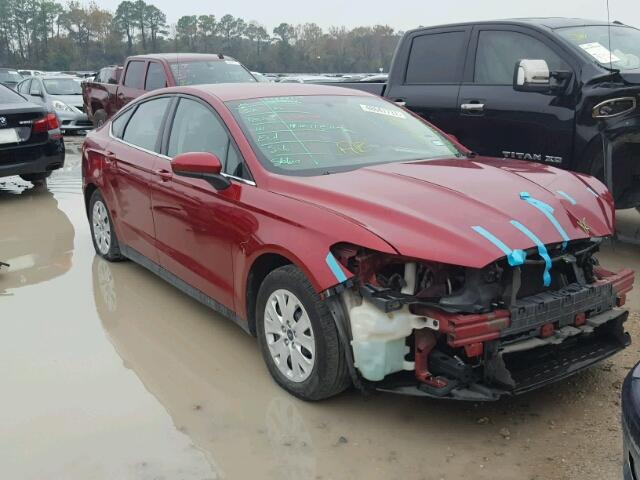 3FA6P0G71DR360429 - 2013 FORD FUSION S RED photo 1