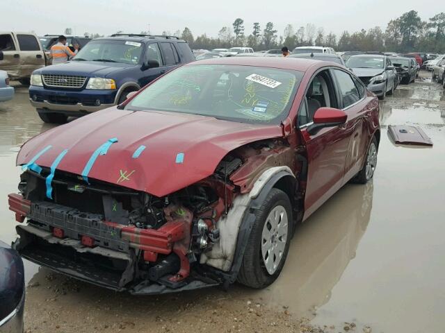 3FA6P0G71DR360429 - 2013 FORD FUSION S RED photo 2