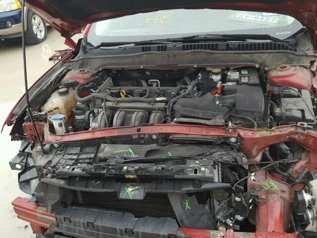 3FA6P0G71DR360429 - 2013 FORD FUSION S RED photo 7