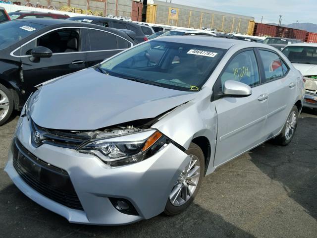 5YFBURHE0FP316403 - 2015 TOYOTA COROLLA L SILVER photo 2