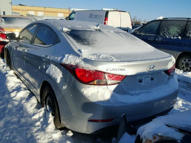 5NPDH4AE6EH518765 - 2014 HYUNDAI ELANTRA SE SILVER photo 3