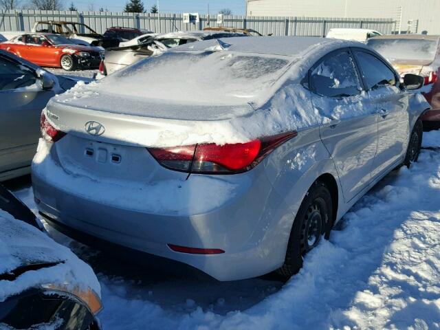 5NPDH4AE6EH518765 - 2014 HYUNDAI ELANTRA SE SILVER photo 4