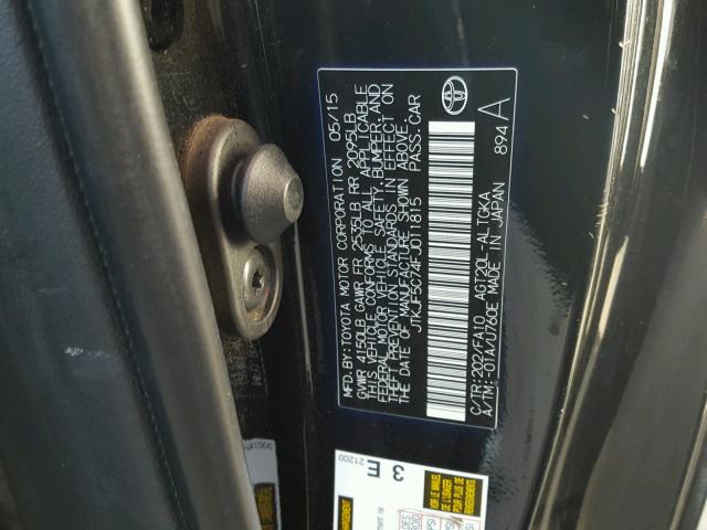 JTKJF5C74FJ011815 - 2015 TOYOTA SCION TC 黑色 照片 10