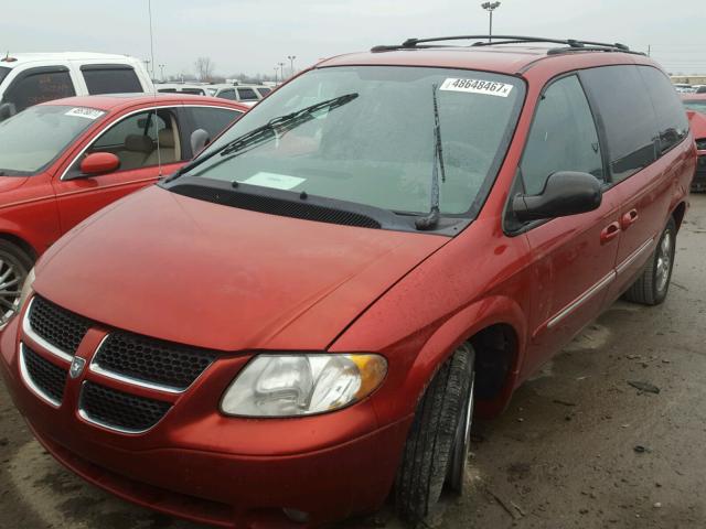 2D8GP54L93R122458 - 2003 DODGE GRAND CARA RED photo 2