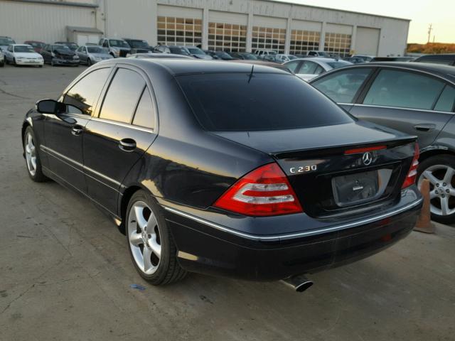 WDBRF52H26F747559 - 2006 MERCEDES-BENZ C GENERATI BLACK photo 3