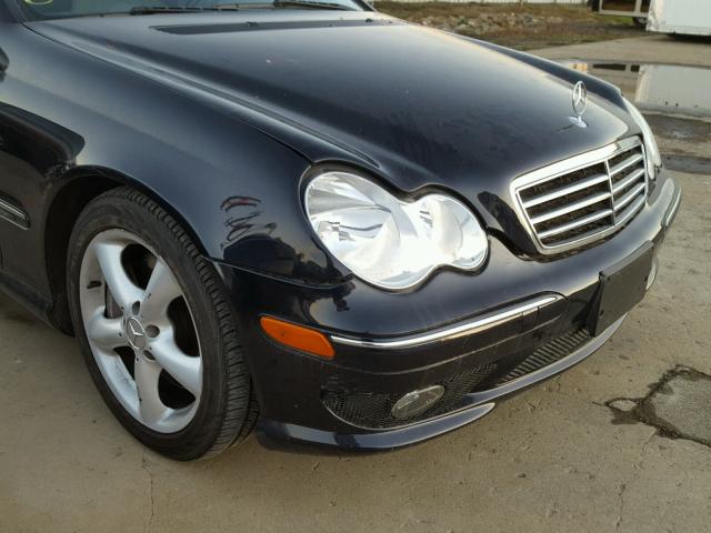 WDBRF52H26F747559 - 2006 MERCEDES-BENZ C GENERATI BLACK photo 9