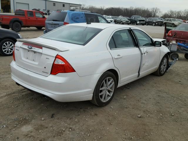 3FAHP0JG3CR247209 - 2012 FORD FUSION SEL WHITE photo 4