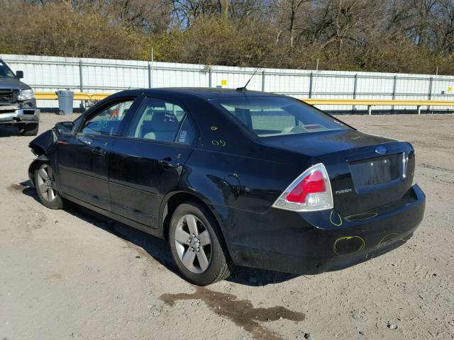 3FAHP07Z28R127224 - 2008 FORD FUSION SE BLACK photo 3