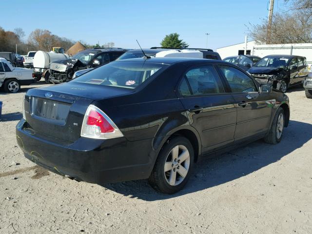 3FAHP07Z28R127224 - 2008 FORD FUSION SE BLACK photo 4