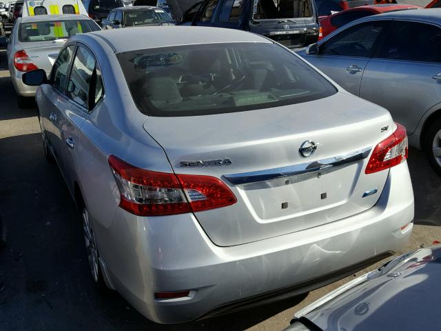 1N4AB7AP9EN853337 - 2014 NISSAN SENTRA S SILVER photo 3