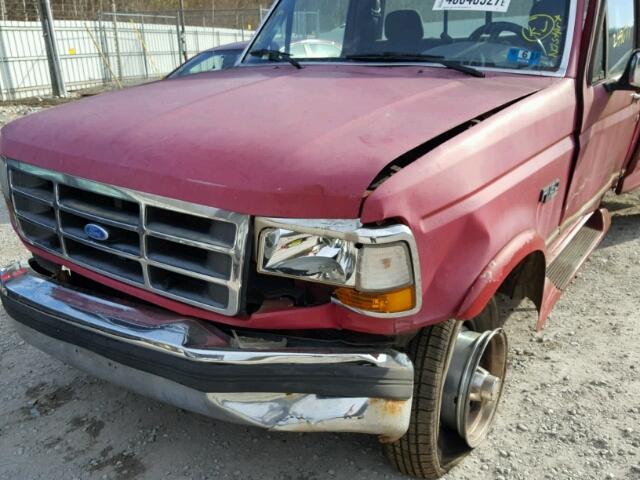 1FTEF14H7RNA27318 - 1994 FORD F150 RED photo 10