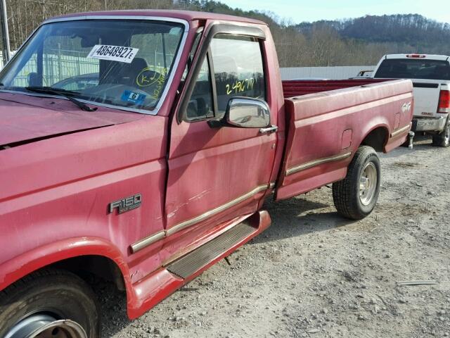 1FTEF14H7RNA27318 - 1994 FORD F150 RED photo 9