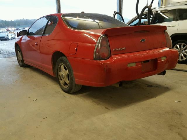 2G1WX12K659135550 - 2005 CHEVROLET MONTE CARL RED photo 3