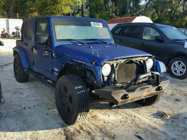 1J8GA59159L712481 - 2009 JEEP WRANGLER U BLUE photo 1