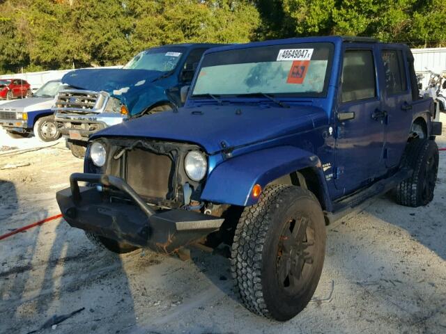 1J8GA59159L712481 - 2009 JEEP WRANGLER U BLUE photo 2