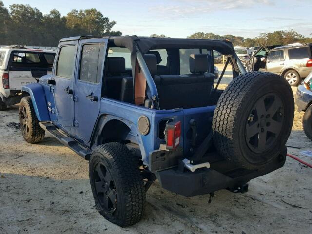 1J8GA59159L712481 - 2009 JEEP WRANGLER U BLUE photo 3