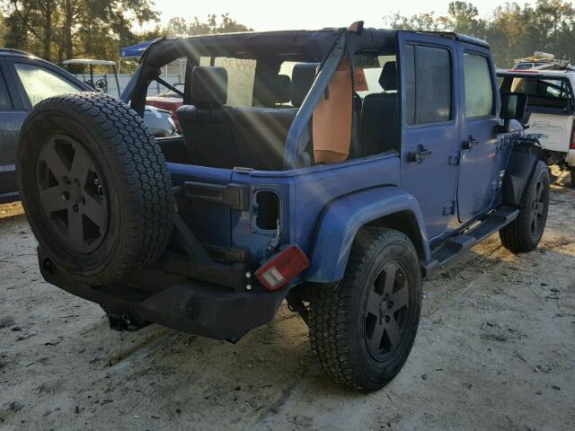 1J8GA59159L712481 - 2009 JEEP WRANGLER U BLUE photo 4