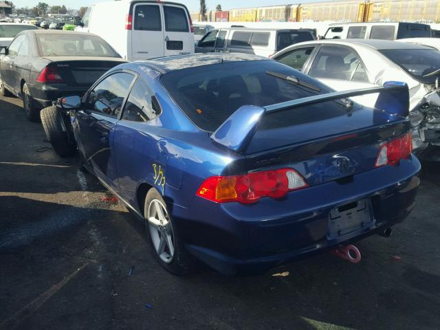 JH4DC54874S010619 - 2004 ACURA RSX BLUE photo 3