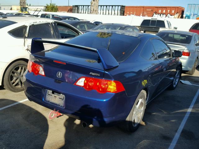 JH4DC54874S010619 - 2004 ACURA RSX BLUE photo 4