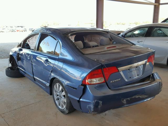 2HGFA16859H324548 - 2009 HONDA CIVIC EX ლურჯი ფოტო 3