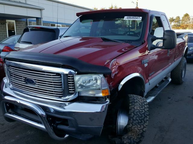 1FTNX21F92EA07826 - 2002 FORD F250 SUPER RED photo 2