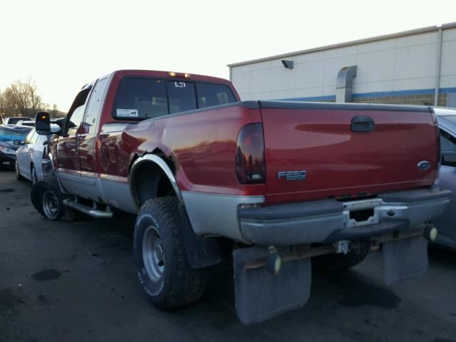 1FTNX21F92EA07826 - 2002 FORD F250 SUPER RED photo 3