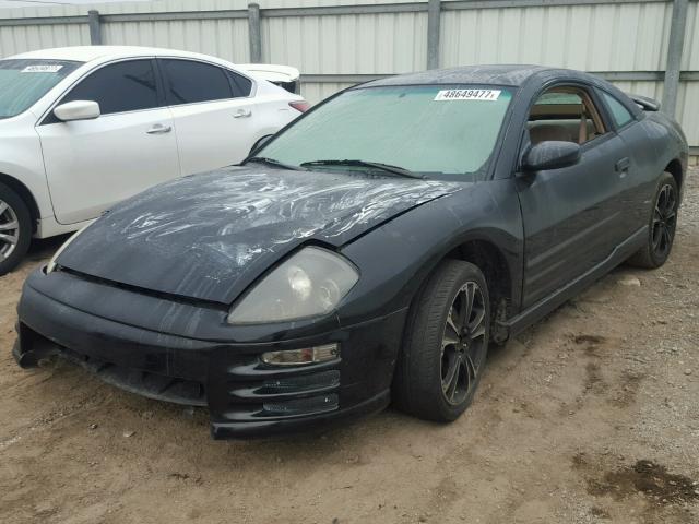 4A3AC84L9YE172036 - 2000 MITSUBISHI ECLIPSE GT BLACK photo 2