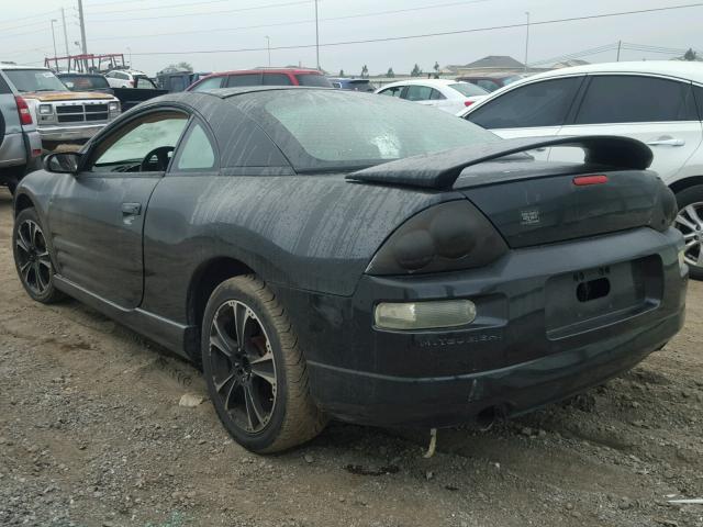 4A3AC84L9YE172036 - 2000 MITSUBISHI ECLIPSE GT BLACK photo 3