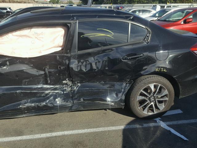 19XFB2F81FE246780 - 2015 HONDA CIVIC EX შავი ფოტო 10