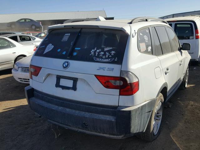 WBXPA93435WD03637 - 2005 BMW X3 3.0I WHITE photo 4