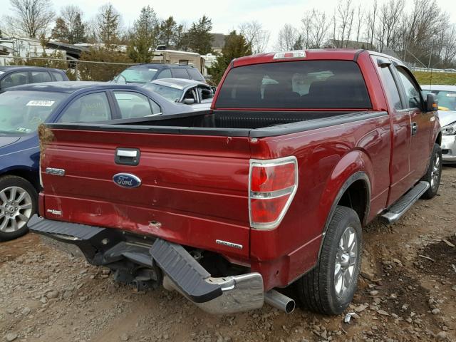 1FTEX1CM9EFB48903 - 2014 FORD F150 SUPER RED photo 4