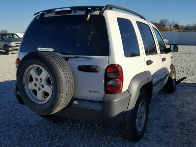 1J4GL48K26W166040 - 2006 JEEP LIBERTY SP WHITE photo 4