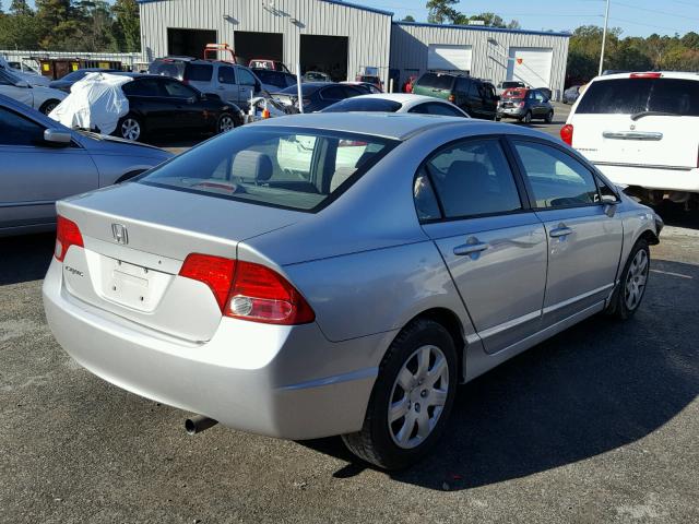 1HGFA16506L111902 - 2006 HONDA CIVIC LX SILVER photo 4