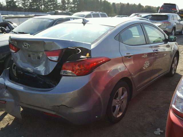 KMHDH4AE3DU906925 - 2013 HYUNDAI ELANTRA GL SILVER photo 4