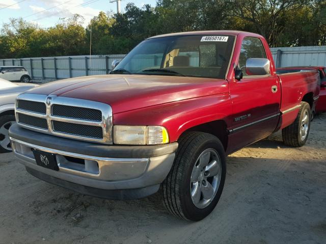 1B7HC16Y7TS563598 - 1996 DODGE RAM 1500 RED photo 2