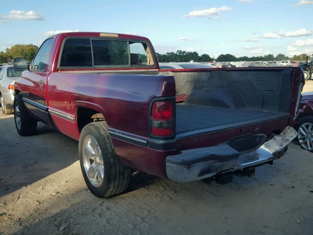 1B7HC16Y7TS563598 - 1996 DODGE RAM 1500 RED photo 3