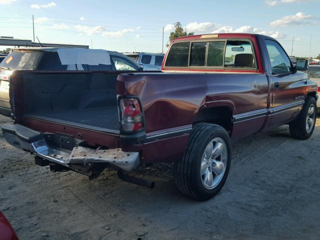 1B7HC16Y7TS563598 - 1996 DODGE RAM 1500 RED photo 4