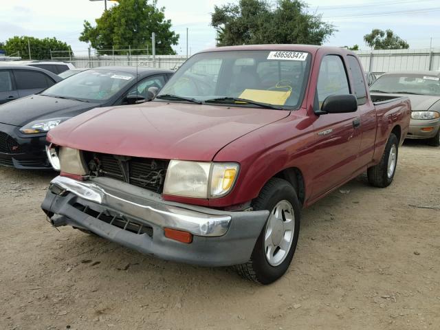 4TAVL52N4XZ504670 - 1999 TOYOTA TACOMA XTR BURGUNDY photo 2