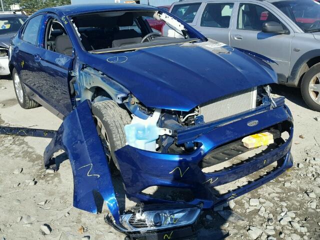 3FA6P0H79FR188880 - 2015 FORD FUSION SE BLUE photo 1