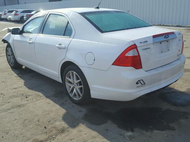 3FAHP0JG5BR252099 - 2011 FORD FUSION SEL WHITE photo 3