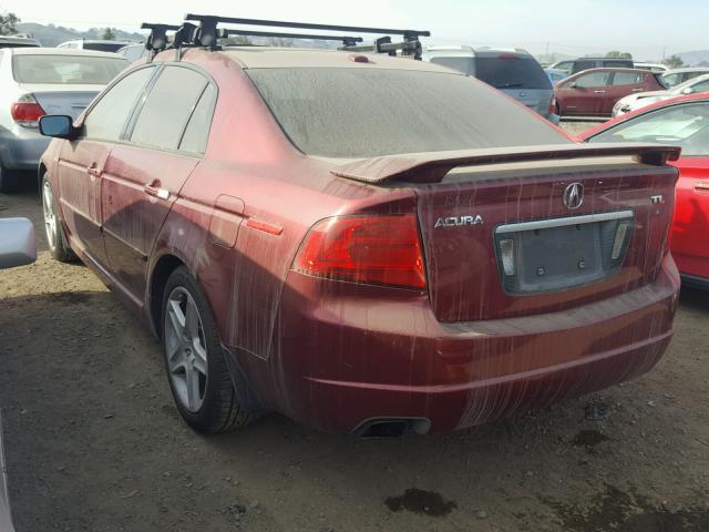 19UUA66274A076035 - 2004 ACURA TL BURGUNDY photo 3