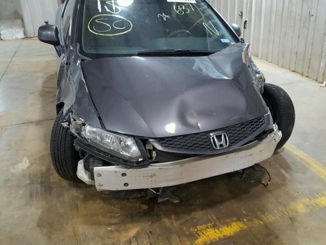 2HGFG3B50DH516037 - 2013 HONDA CIVIC LX GRAY photo 9